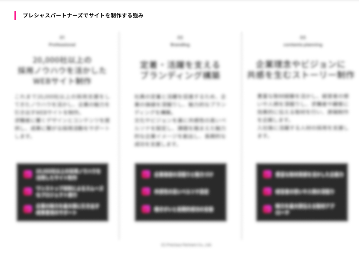 プレシャスパートナーズでサイト制作する強み